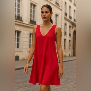 Cynthia Rowley Red Silk Dress Size 8